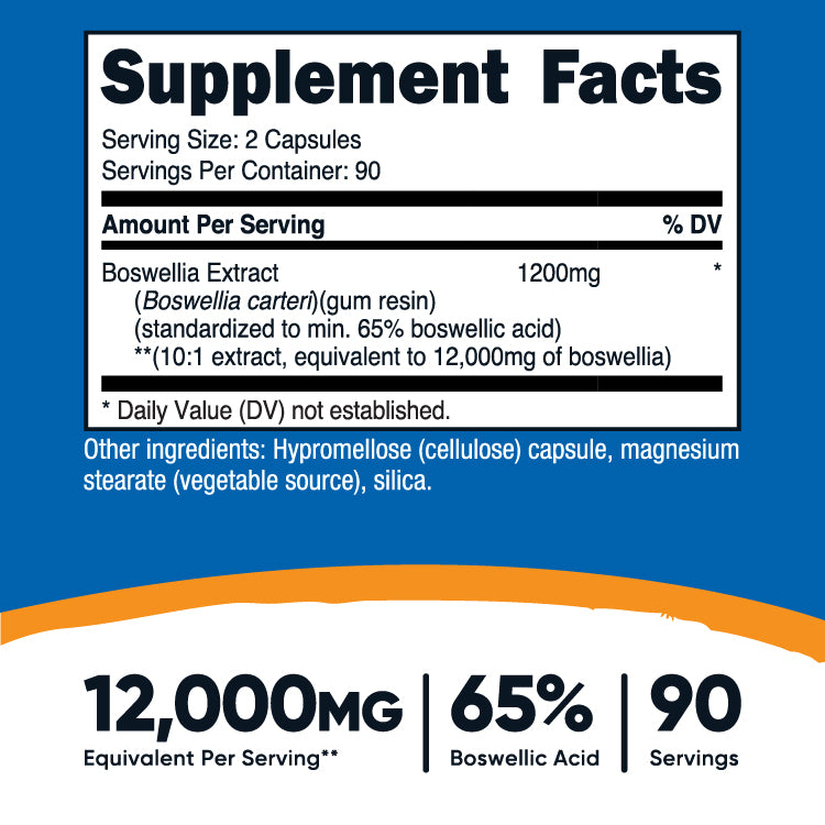 Nutricost Boswellia Extract 65% Boswellic Acid Capsules