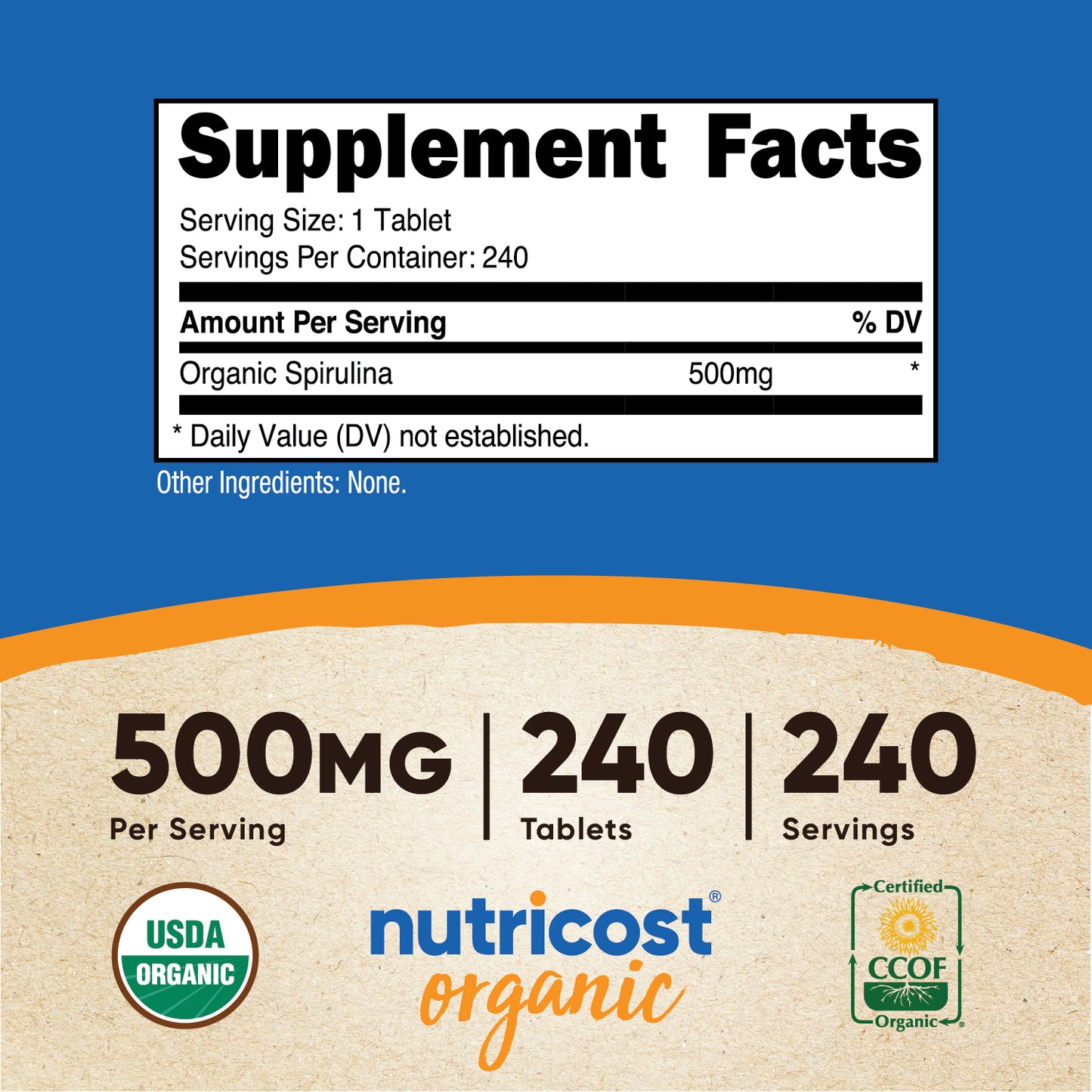 Nutricost Organic Spirulina Capsules