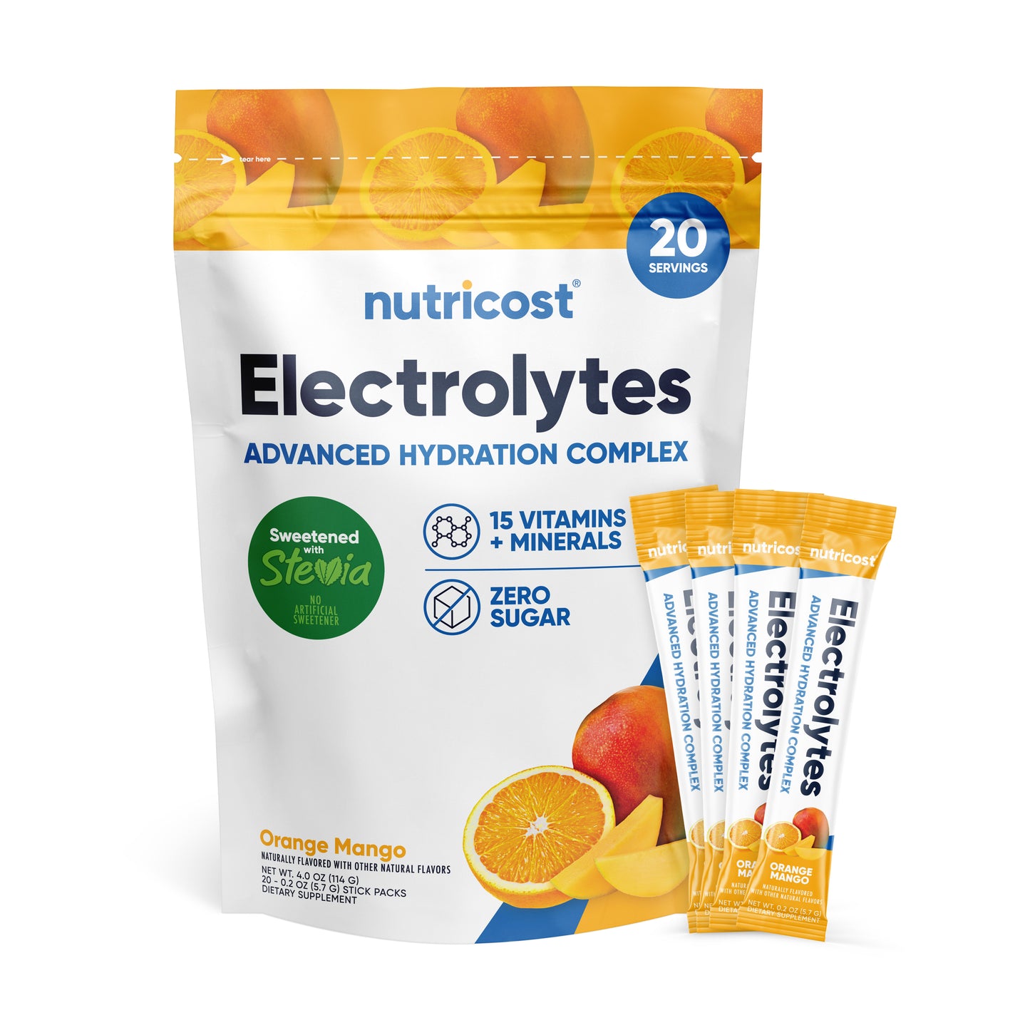 Nutricost Electrolytes Powder Hydration Packets