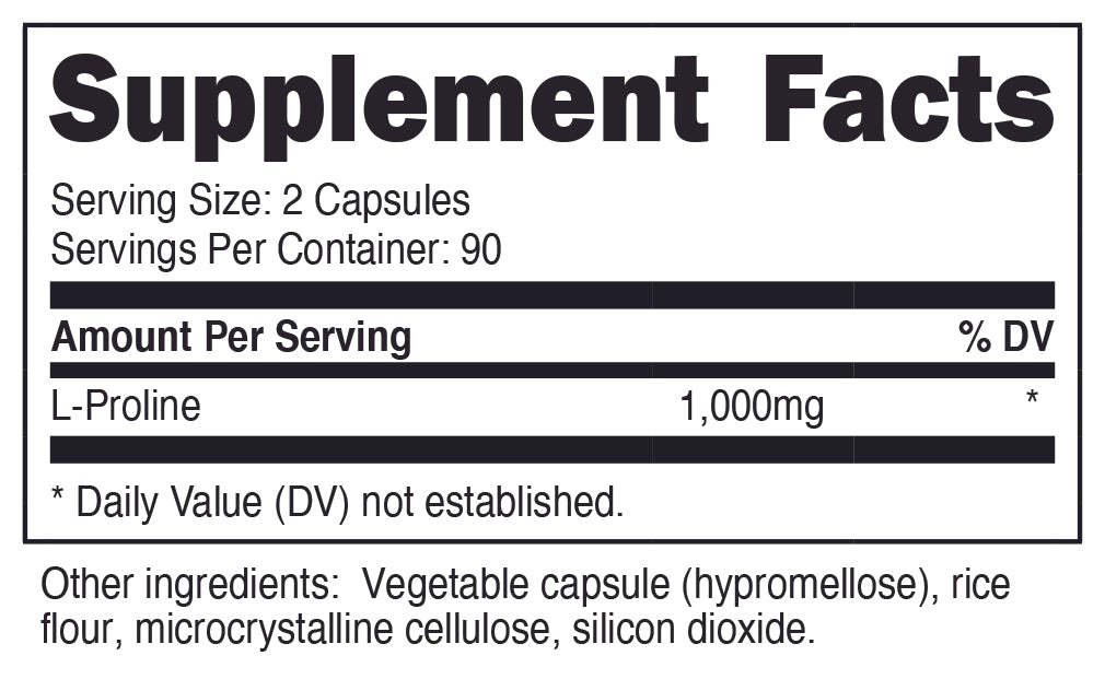 Nutricost L-Proline Capsules