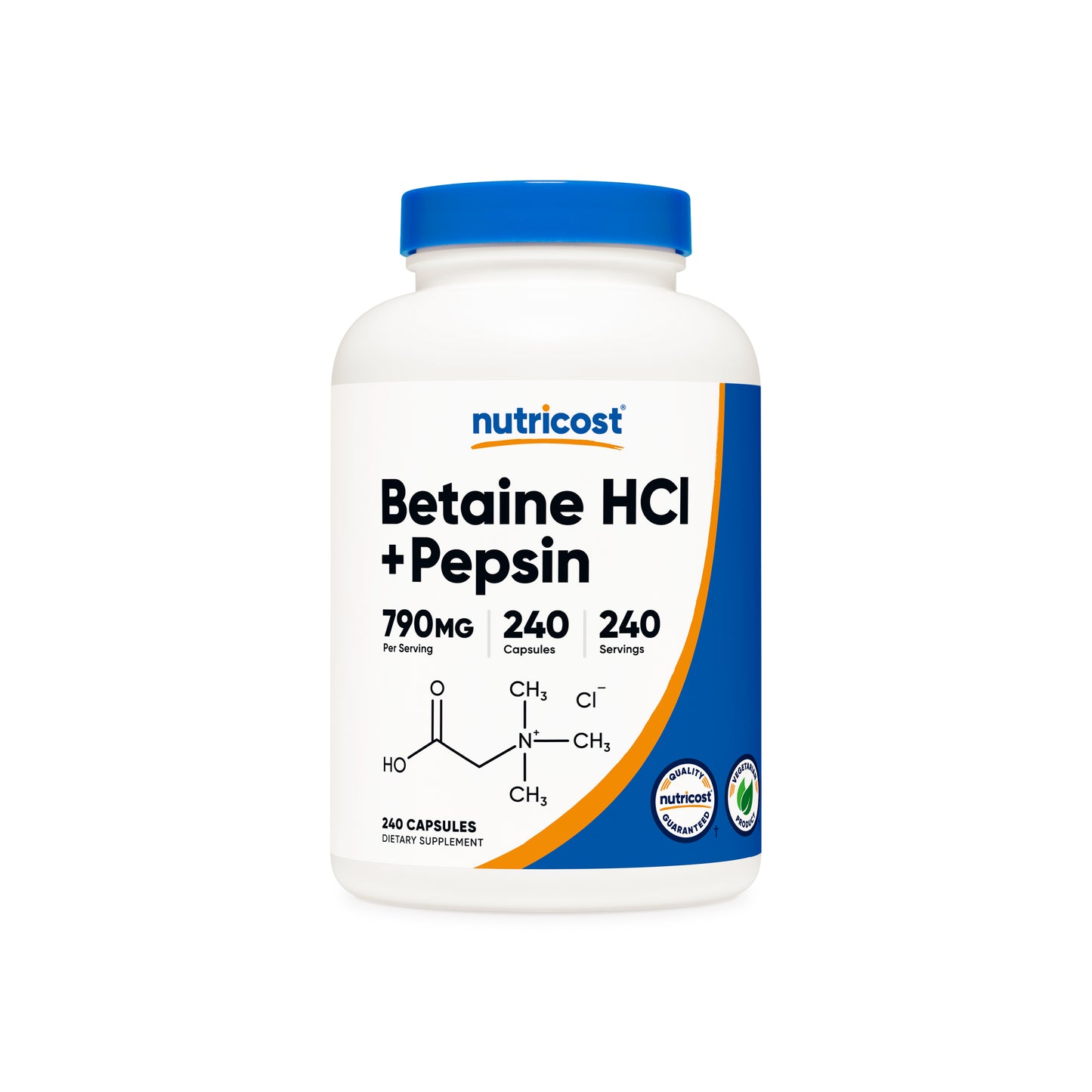 Nutricost Betaine HCI + Pepsin Capsules