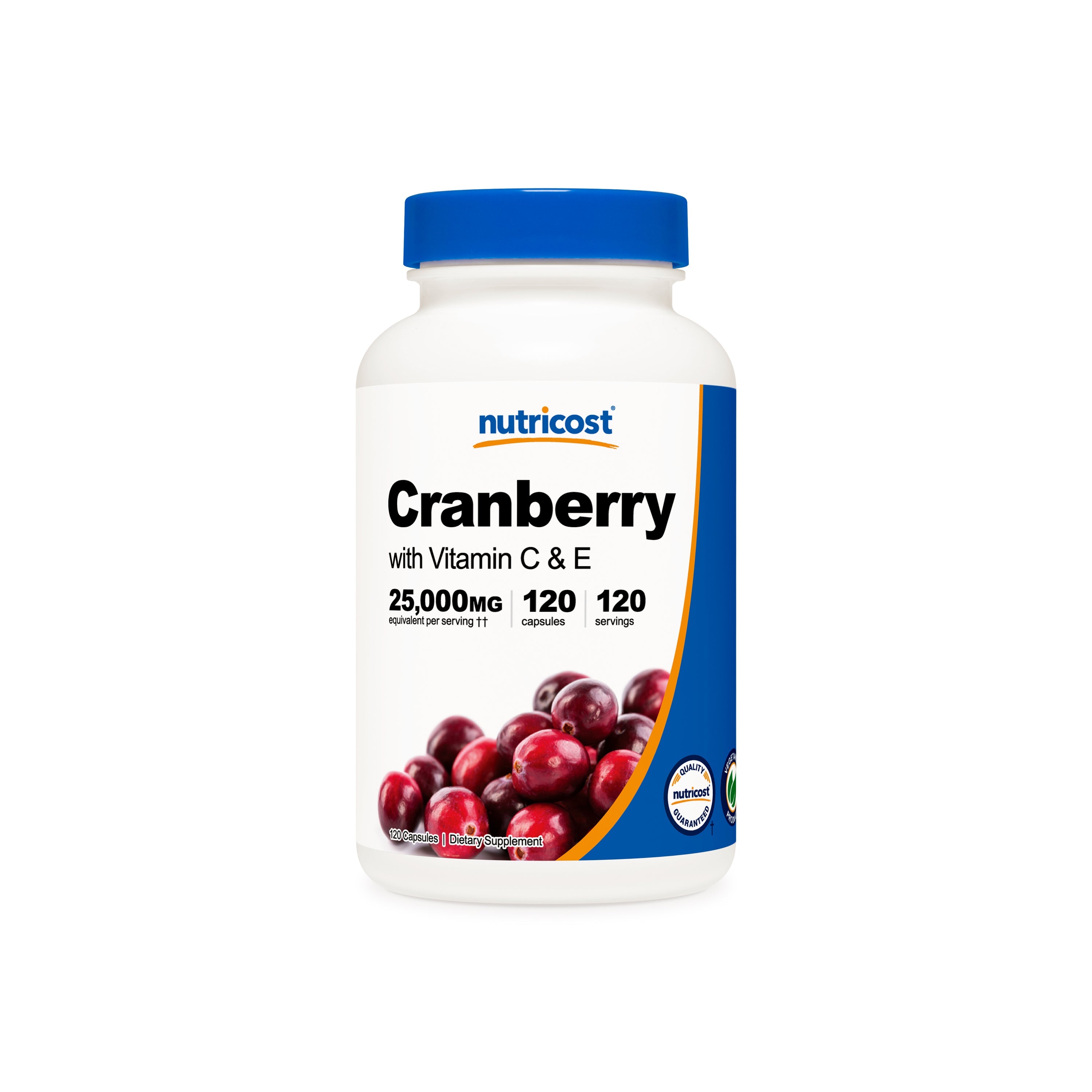 Nutricost Cranberry Extract Capsules (With Vitamin C & E)