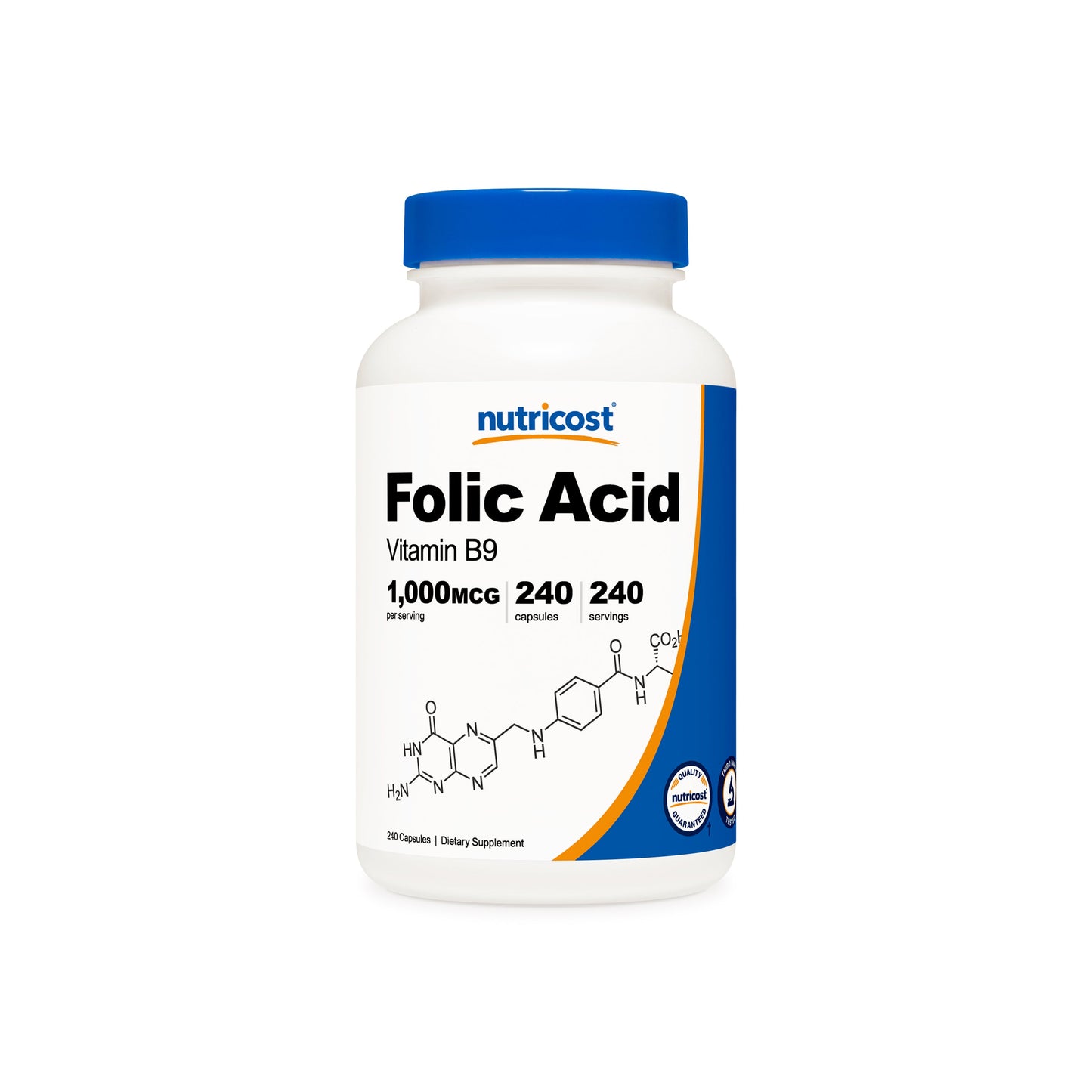 Nutricost Folic Acid (Vitamin B9) Capsules