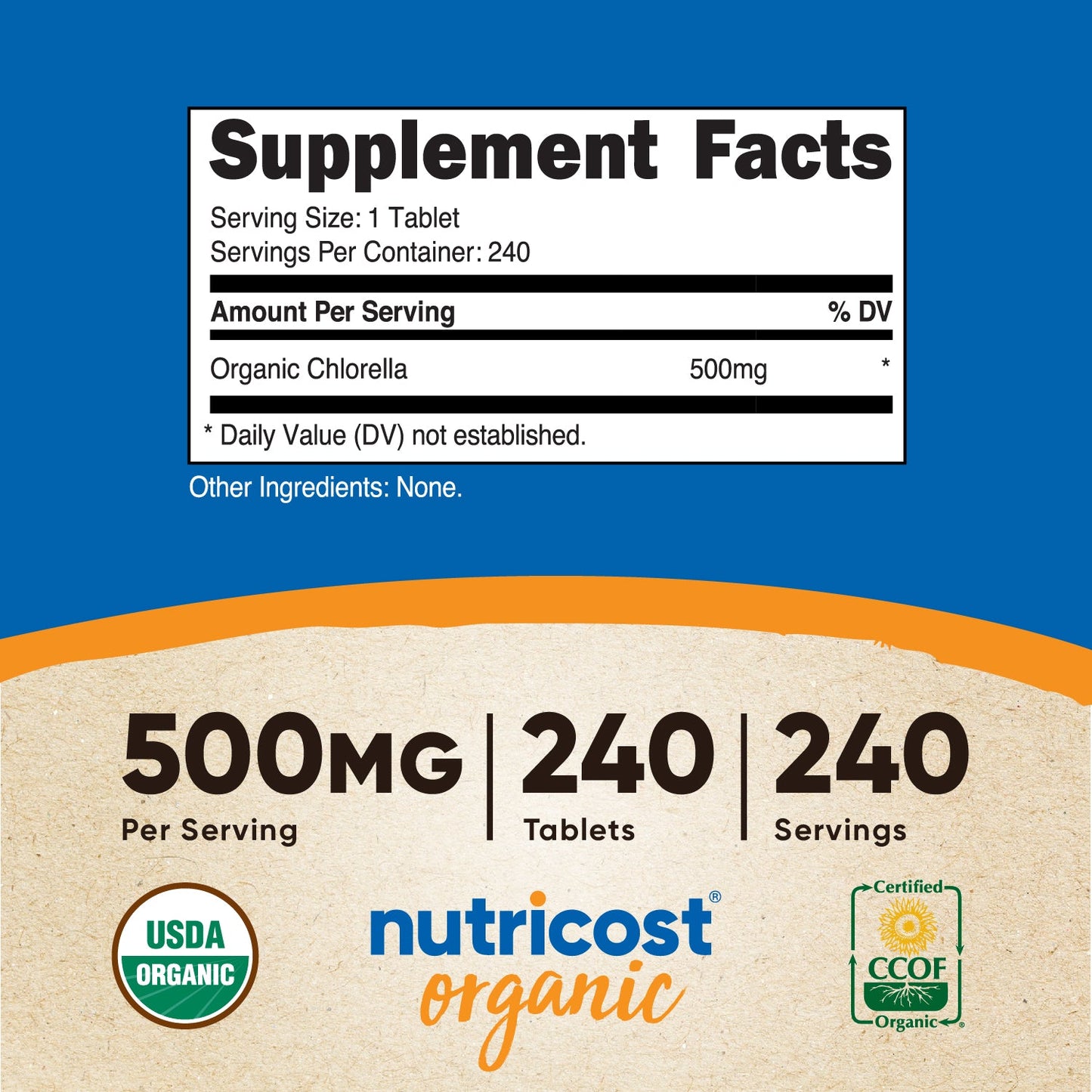 Nutricost Organic Chlorella Tablets
