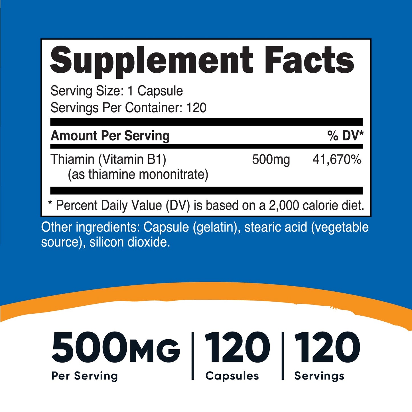 Nutricost Vitamin B1 (Thiamine) Capsules